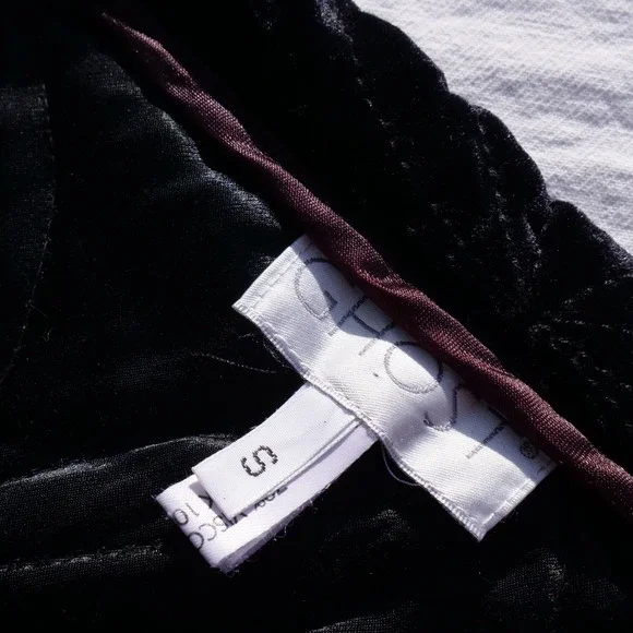 Gorgeous 90s GHOST quilted black velvet maxi skirt - Picture 3 of 8